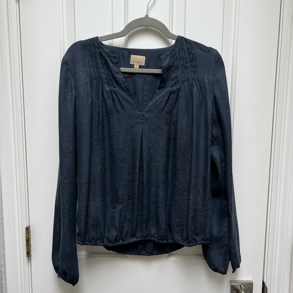 State & Lake Blue Blouse